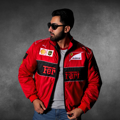 Racing Style: Ferrari F1 Bomber Jacket